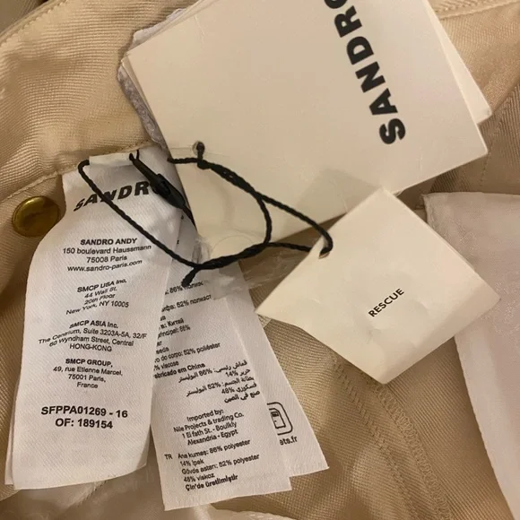 Sandro Gold High-Waisted Pants - Picture 10 of 11